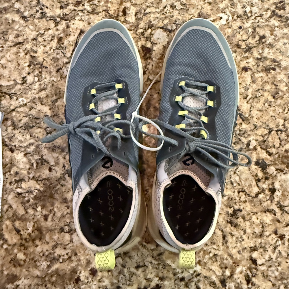 Ecco Athletic Shoes in Blue and Yellow